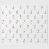 Rote Rosen, Muster von Rose, Blume Geschenkpapier (Flach)