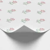 Rote Rosen, Muster von Rose, Blume Geschenkpapier (Ecke)