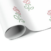 Rote Rosen, Muster von Rose, Blume Geschenkpapier (Rolleneckpunkt)