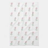 Rote Rosen, Muster von Rose, Blume Geschirrtuch (Vertikal)