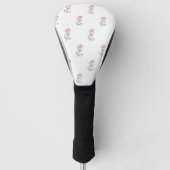 Rote Rosen, Muster von Rose, Blume Golf Headcover (Vorderseite)