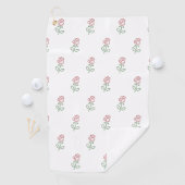 Rote Rosen, Muster von Rose, Blume Golfhandtuch (Insitu)