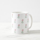 Rote Rosen, Muster von Rose, Blume Kaffeetasse (VorderseiteRechts)