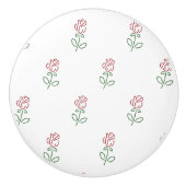 Rote Rosen, Muster von Rose, Blume Keramikknauf (Vorderseite)