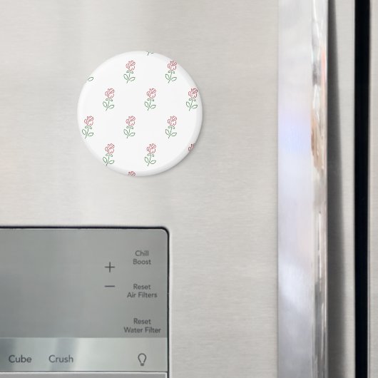 Rote Rosen, Muster von Rose, Blume Magnet (In Situ (Kühlschrank))