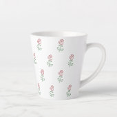 Rote Rosen, Muster von Rose, Blume Milchtasse (Rechts)