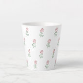 Rote Rosen, Muster von Rose, Blume Milchtasse (Vorderseite)