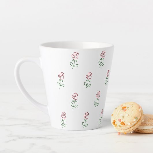 Rote Rosen, Muster von Rose, Blume Milchtasse (Beispiel)