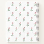 Rote Rosen, Muster von Rose, Blume Notizblock (Rückseite)