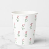 Rote Rosen, Muster von Rose, Blume Pappbecher (Rechts)