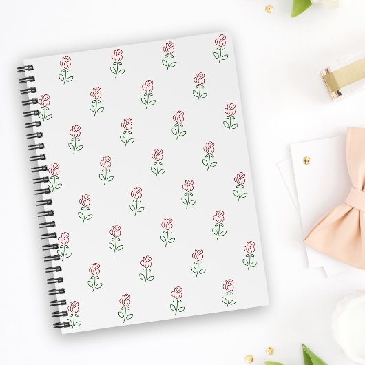 Rote Rosen, Muster von Rose, Blume Planer