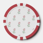 Rote Rosen, Muster von Rose, Blume Pokerchips (Vorderseite)