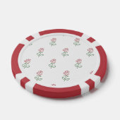 Rote Rosen, Muster von Rose, Blume Pokerchips (Einzeln)