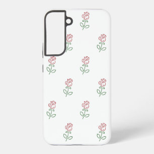 Rote Rosen, Muster von Rose, Blume Samsung Galaxy Hülle