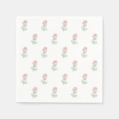 Rote Rosen, Muster von Rose, Blume Serviette (Vorderseite)