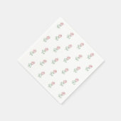 Rote Rosen, Muster von Rose, Blume Serviette (Ecke)