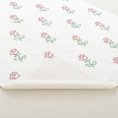 Rote Rosen, Muster von Rose, Blume Sherpadecke (3/4)