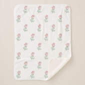 Rote Rosen, Muster von Rose, Blume Sherpadecke (Vorderseite)