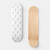 Rote Rosen, Muster von Rose, Blume Skateboard (Vorderseite)