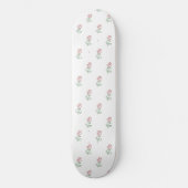 Rote Rosen, Muster von Rose, Blume Skateboard (Vorderseite)