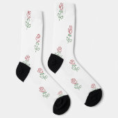 Rote Rosen, Muster von Rose, Blume Socken (Rechts)