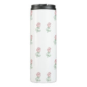 Rote Rosen, Muster von Rose, Blume Thermosbecher (Rückseite)