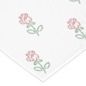 Rote Rosen, Muster von Rose, Blume Tischdecke (Schrägansicht)