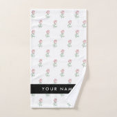 Rote Rosen, Muster von Rose, Ihr Name Badhandtuch Set (Handtuch)