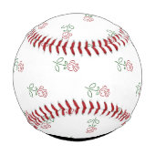 Rote Rosen, Muster von Rose, Ihr Name Baseball (Rückseite)