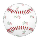 Rote Rosen, Muster von Rose, Ihr Name Baseball (Vorderseite)