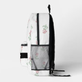 Rote Rosen, Muster von Rose, Ihr Name Bedruckter Rucksack (Rechts)