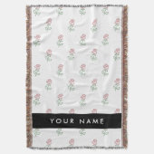 Rote Rosen, Muster von Rose, Ihr Name Decke (Vorderseite Vertikal)