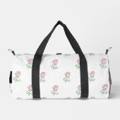 Rote Rosen, Muster von Rose, Ihr Name Duffle Bag (Vorderseite)