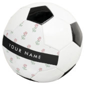 Rote Rosen, Muster von Rose, Ihr Name Fußball (Dreiviertel)