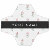 Rote Rosen, Muster von Rose, Ihr Name Fußball (Flach)