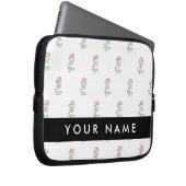 Rote Rosen, Muster von Rose, Ihr Name Laptopschutzhülle (Vorne Rechts)