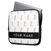 Rote Rosen, Muster von Rose, Ihr Name Laptopschutzhülle (Vorderseite Links)