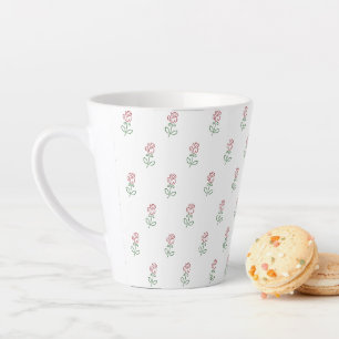 Rote Rosen, Muster von Rose, Ihr Name Milchtasse