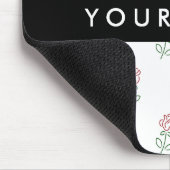 Rote Rosen, Muster von Rose, Ihr Name Mousepad (Ecke)