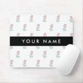 Rote Rosen, Muster von Rose, Ihr Name Mousepad (Mit Mouse)