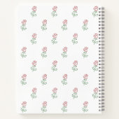 Rote Rosen, Muster von Rose, Ihr Name Notizblock (Rückseite)