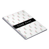 Rote Rosen, Muster von Rose, Ihr Name Notizblock (Rechte Seite)