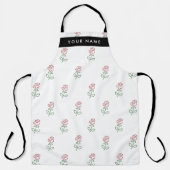 Rote Rosen, Muster von Rose, Ihr Name Schürze (Vorderseite)