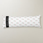 Rote Rosen, Muster von Rose, Ihr Name Seitenschläferkissen (Rückseite)