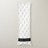 Rote Rosen, Muster von Rose, Ihr Name Seitenschläferkissen (Vorderseite Vertikal)