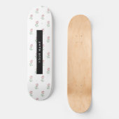 Rote Rosen, Muster von Rose, Ihr Name Skateboard (Vorderseite)