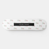 Rote Rosen, Muster von Rose, Ihr Name Skateboard (Horizontal)