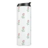 Rote Rosen, Muster von Rose, Ihr Name Thermosbecher (Nach links gedreht)