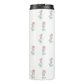 Rote Rosen, Muster von Rose, Ihr Name Thermosbecher (Rückseite)