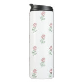 Rote Rosen, Muster von Rose, Ihr Name Thermosbecher (Nach rechts gedreht)